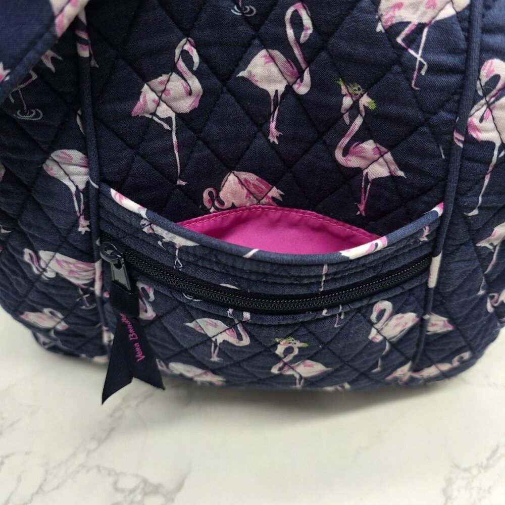 Vera Bradley Crossbody Bag Blue Flamingo Fiesta Quilted Purse and Wallet Hipster - Picture 7 of 16